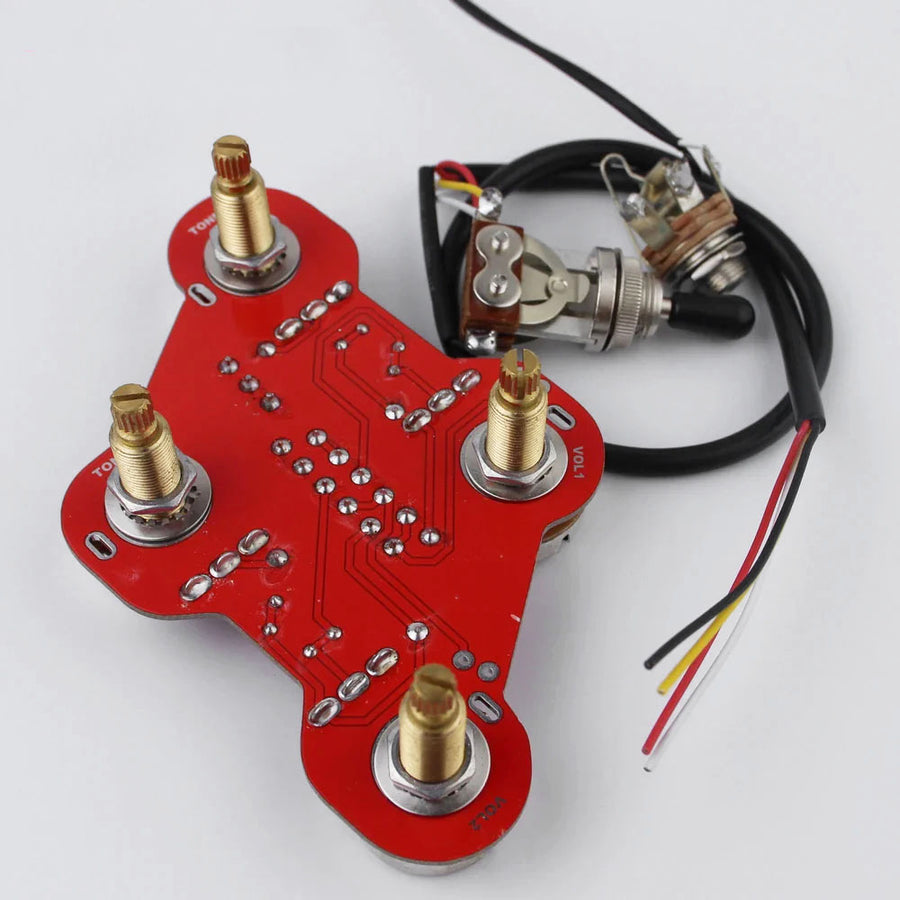 GUYKER A500K Potentiometer Circuit Board Connection Switch Jack PREAMP For Guitar Accessories