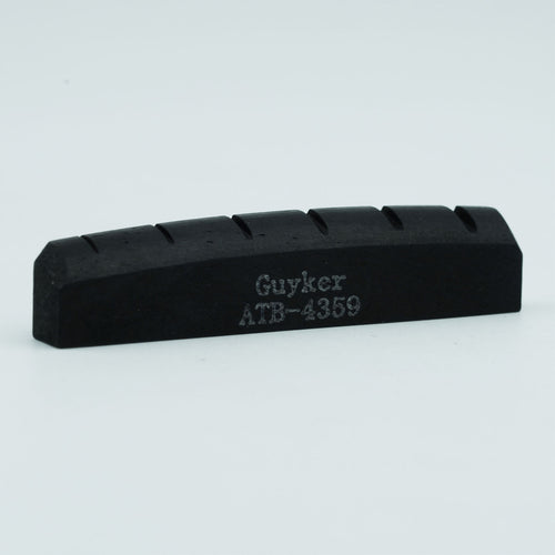 Guyker Black Flat Bone Nut or Saddle for Acoustic Guitar, 2 PCS