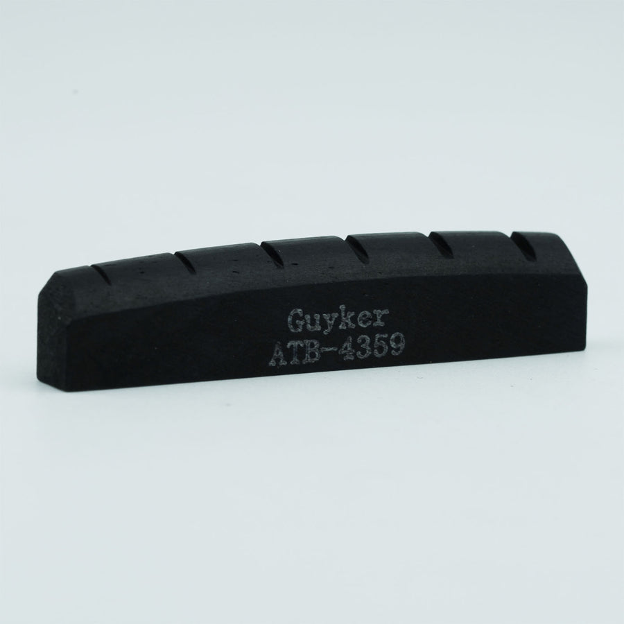 Guyker Black Flat Bone Nut or Saddle for Acoustic Guitar, 2 PCS
