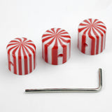 Guyker CKB041 Acrylic Candy Stripe Guitar Control Knobs for Electric Guitar - 6mm Shaft Fit, view 2