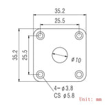 Guyker GJ011+LJ01 Decorative Guitar Jack Plate with Output Jack Socket Set for Electric Guitar, view 6