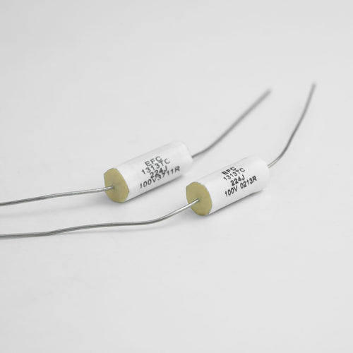 Guyker EFC 1313TC Through-Hole Capacitor 0.22µF 100V Axial Lead Capacitor, 1 Set / 2 Pcs