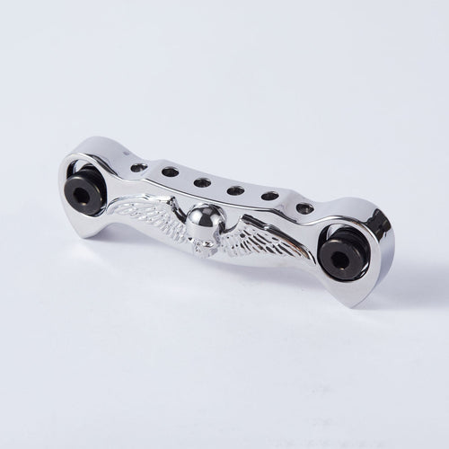 Guyker Guitar Tailpiece Skeleton Wings Stop Bar with Studs GS009