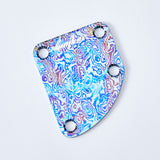 GUYKER Electric Guitar Titanium Alloy Control Plate Knob Mechanical Pattern for FD TL Parts Replacement, view 5