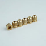 Guyker FB-01 Brass Guitar String Ferrules for String-Through Body Electric Guitar, 9mm Flange Diameter, Set of 6, view 2