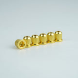 Guyker FB-01 Brass Guitar String Ferrules for String-Through Body Electric Guitar, 9mm Flange Diameter, Set of 6, view 3