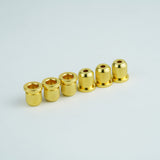 Guyker FB-01 Brass Guitar String Ferrules for String-Through Body Electric Guitar, 9mm Flange Diameter, Set of 6, view 6