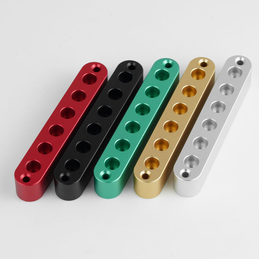 Guyker FB-06 CNC Aluminum 6-String Ferrule Block for Through-Body Guitars