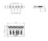 Guyker GB-506 Bass Adjustable 5-String Roller Bridge, view 4