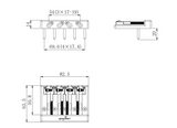 Guyker GB406 Bass Adjustable 4 String Roller Bridge, view 4