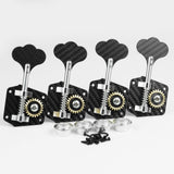 Guyker GB530T Open Gear Bass Tuning Machines 1:28 Ratio Carbon Fiber, view 3