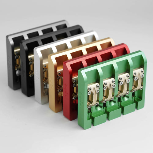 Guyker GBA-01 CNC Aluminum Alloy Bass Bridge with Brass Saddles – 4 String
