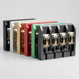 Guyker GBA-01 CNC Aluminum Alloy Bass Bridge with Brass Saddles – 4 String, view 2