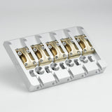 Guyker GBA-01 CNC Aluminum Alloy Bass Bridge with Brass Saddles – 5 String, view 4