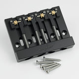 Guyker GBA-406 CNC 4-String Bass Bridge in Aerospace Aluminum Alloy for Bass Guitar, view 2