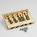 Guyker GBA-506 CNC 5-String Bass Bridge in Aerospace Aluminum Alloy with Adjustable String Spacing for Bass Guitar, view 3