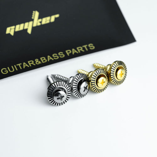 Guyker GE004 Quick Release Brass Strap Locks Secure Guitar/Bass Strap Buttons Retainers