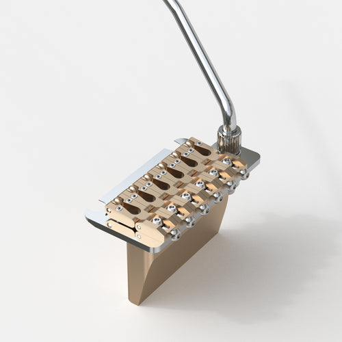 Guyker GG902 2-Point Tremolo Bridge for 6-String Electric Guitar - CNC Brass Saddles