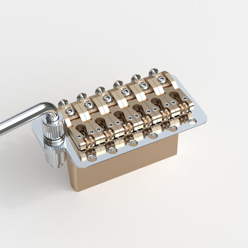 Guyker GG903 6-Point Tremolo Bridge for 6-String Electric Guitar - CNC Brass Saddles