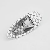 Guyker GJ-009 Metal Jack Plate with Scale Texture Design for Electric Guitar, view 2