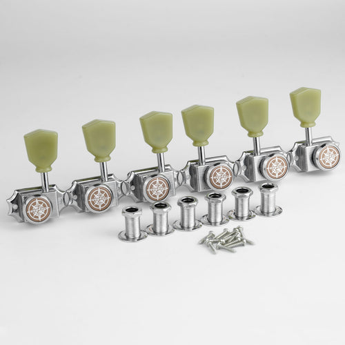 Guyker GK-135SP Vintage Deluxe Guitar Tuning Pegs 1:15 Ratio 3R+3L for LP-Style Electric Guitar