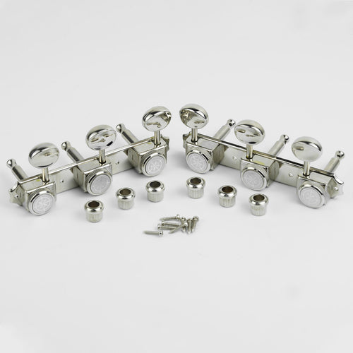 Guyker GK-15NSP Nickel Locking Tuning Pegs 3R+3L Machine Heads