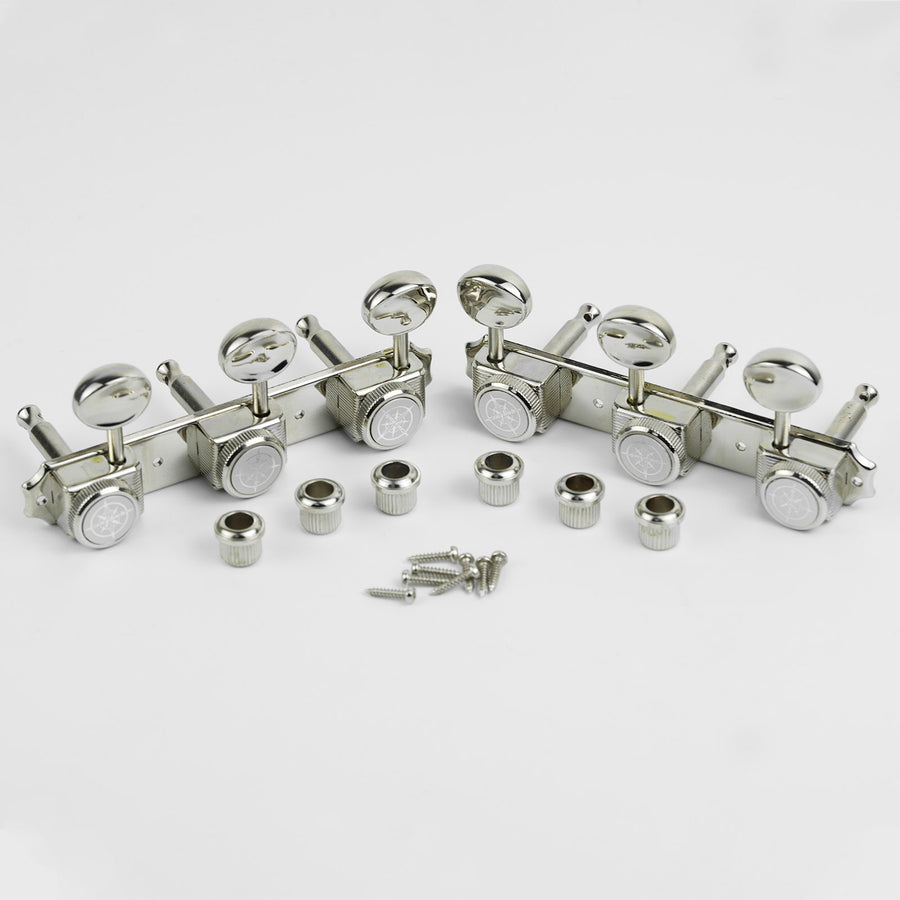 Guyker GK-15NSP Nickel Locking Tuning Pegs 3R+3L Machine Heads