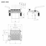 Guyker GKS100-400 Double-Locking Tremolo System for 6-String Electric Guitar, view 5