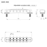 Guyker GM009-5 Adjustable Saddle Radius Tune-O-Matic Bridge for Electric Guitar, view 4