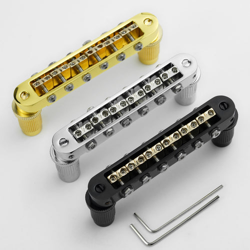Guyker GM009-8 Adjustable Saddle Radius Tune-O-Matic Bridge for Electric Guitar