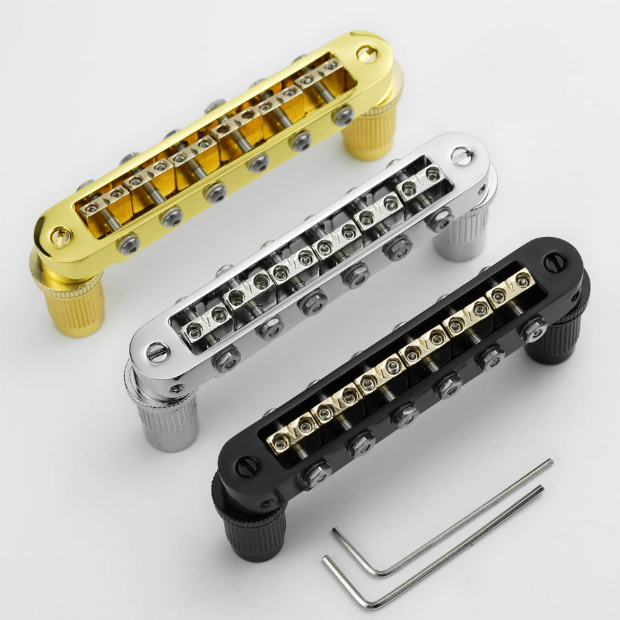 Guyker GM009-8 Adjustable Saddle Radius Tune-O-Matic Bridge for Electric Guitar