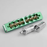Guyker GMA-001 Lightweight CNC Machined Aluminum Guitar Bridge with Brass Saddles, view 5