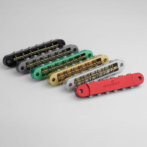 Guyker GMA-009B Adjustable Tune-O-Matic Style Guitar Bridge with Brass Saddles