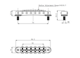 Guyker GMA-009B Adjustable Tune-O-Matic Style Guitar Bridge with Brass Saddles, view 4