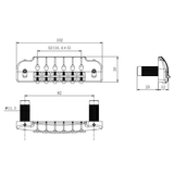 Guyker GMA-014 CNC Machined Aluminum Alloy Wraparound Bridge, view 3