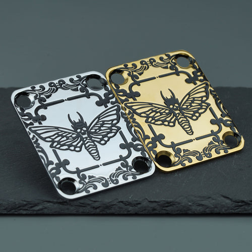 Guyker GN002 Stainless Steel Baroque Moth 4-Hole Neck Plate