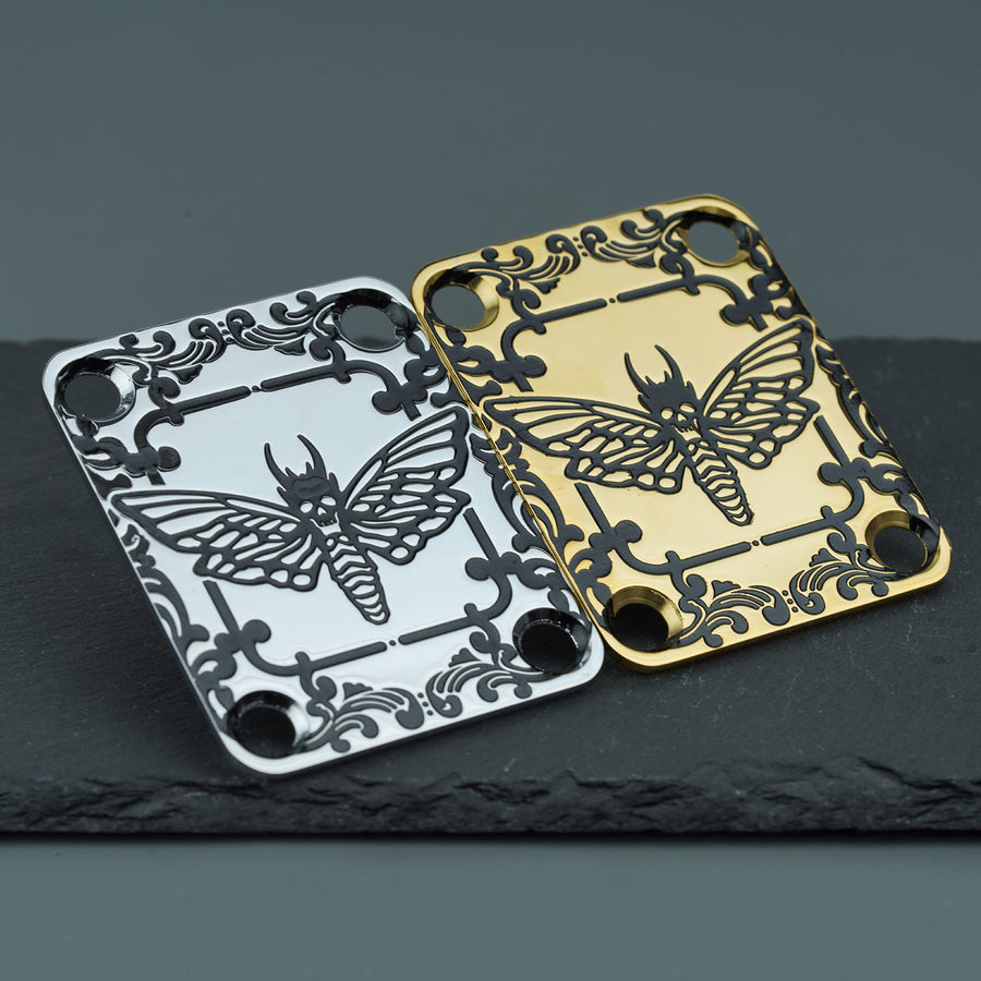 Guyker GN002 Stainless Steel Baroque Moth 4-Hole Neck Plate