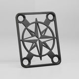 Guyker GN007 Stainless Steel Hollow Compass Pattern Neck Plate, view 2