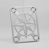 Guyker GN007 Stainless Steel Hollow Compass Pattern Neck Plate, view 3