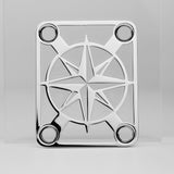 Guyker GN007 Stainless Steel Hollow Compass Pattern Neck Plate, view 4