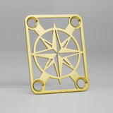 Guyker GN007 Stainless Steel Hollow Compass Pattern Neck Plate, view 5