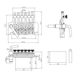 Guyker GKS1000-GKS4000 Double-Locking Tremolo with Lock Nut for 6-String Electric Guitar, view 6