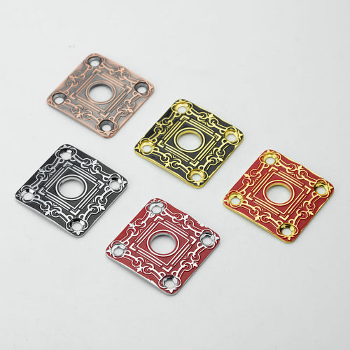 Guyker Square Curved Metal Jack Plate For Electric Guitar Bass GJ012