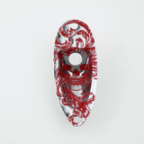 Guyker Guitar Output Jack Plate Engraved Skull Design with Electroplated Finish GJ-006, view 3