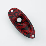 Guyker Guitar Output Jack Plate Engraved Skull Design with Electroplated Finish GJ-006, view 4