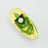 Guyker Guitar Output Jack Plate Engraved Snake Design with Electroplated Finish GJ-005, view 6