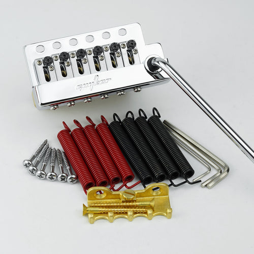 Guyker GG1009A-S Guitar Tremolo Bridge with Locking Saddles and Brass Block 10.8MM String Space
