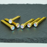 Guyker GX-003 Acoustic Guitar Bridge Pins with Glowing Rainbow Radiant Glow, view 3