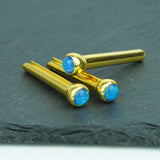 Guyker GX-004 Acoustic Guitar Bridge Pins with Blue Sparkle Diamond Fragments, view 2