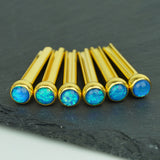 Guyker GX-004 Acoustic Guitar Bridge Pins with Blue Sparkle Diamond Fragments, view 5